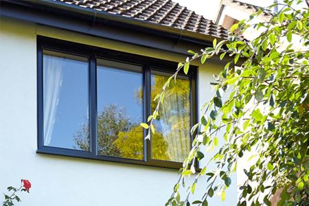 Anthracite grey aluminium casement window